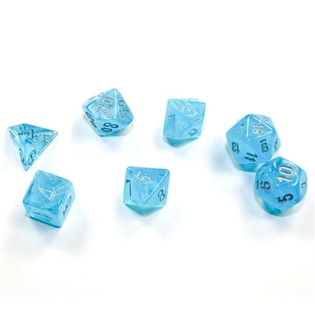 Time2Play Cube Mini Luminary Dice, Sky & Silver - Set of 7 TI3307615